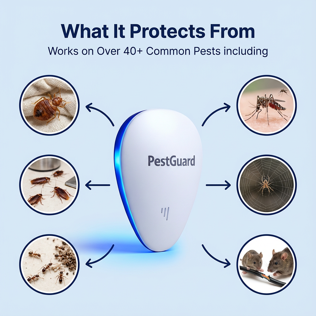PestGuard pest repeller size comparison in hand