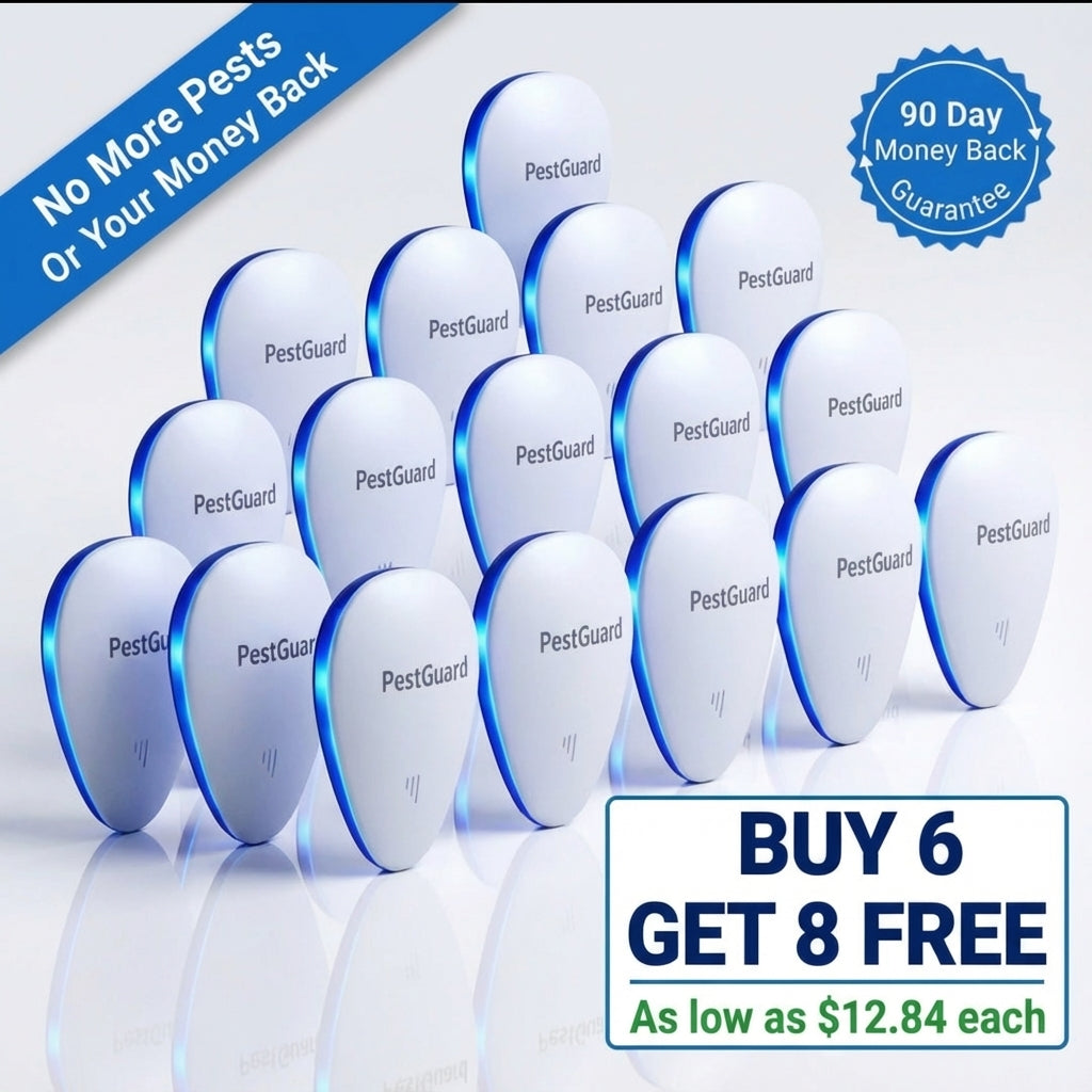 PestGuard™ Plug-In Pest Repeller for Home | Ultrasonic Bed Bug Repellent
