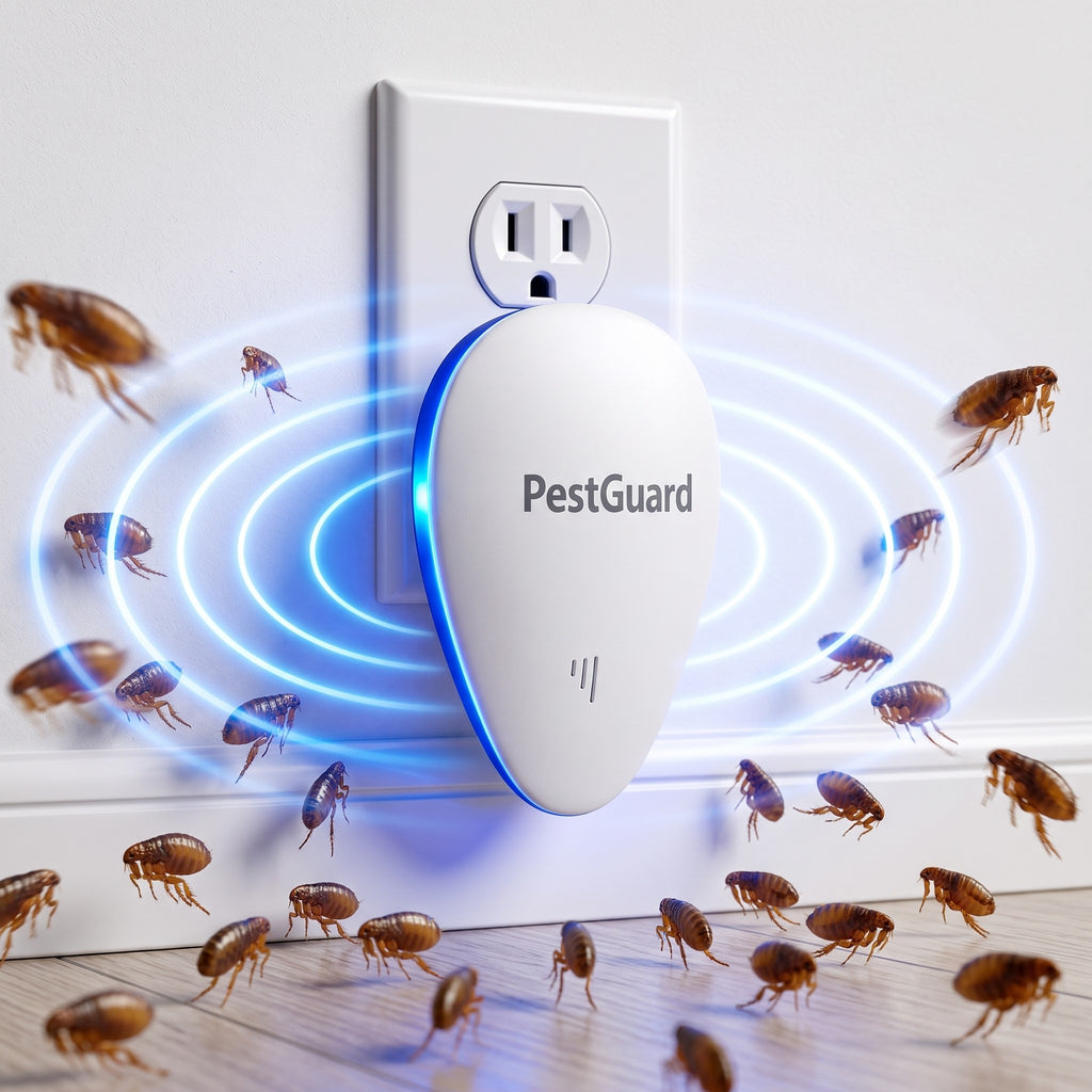 PestGuard plug-in flea repeller driving fleas away
