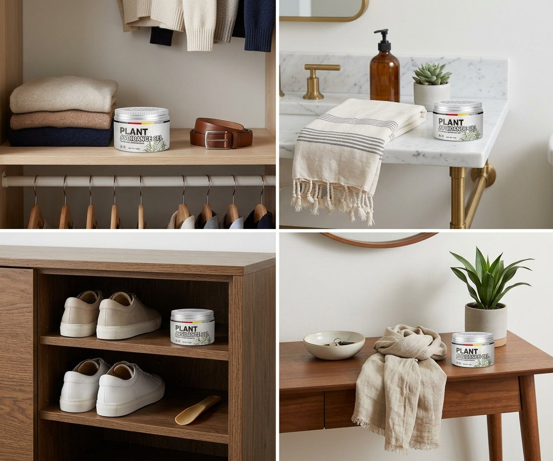 Botanical bead jar shown across cleaner small-space use cases